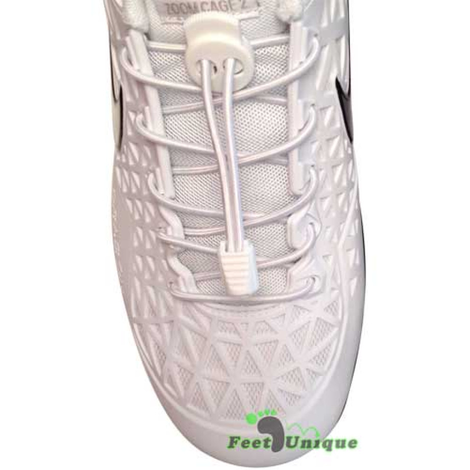 thumbnail: 4 Paar Witte Schoenveters 120 Cm X 8 Mm - Stevige Veters Voor Sportschoenen